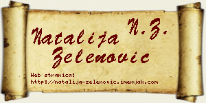 Natalija Zelenović vizit kartica
